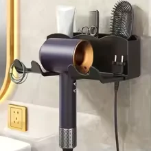 2 in 1 벽걸이형 헤어드라이어 보관 랙